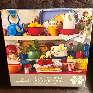 Hallmark flea market foodie finds. Jigsaw puzzle 1000 pieces.  Complete.